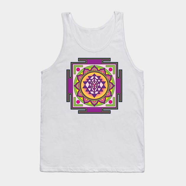 Sri Yantra Mandala Tank Top by GalacticMantra